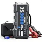 TOPDON Starthilfe Powerbank, JS3000 Starterbatterie 2000A Auto Booster Power Pack für bis zu 9L Benzin&7L Dieselmotoren, Kfz Jump Starter mit Starthilfekabel/Eva Tasche/Eingebaute LED, 24000mAh