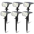 Kaxiida Solar Spot Lights Outdoor Waterproof, 3 Lighting Modes Solar Landscape Lights for Outside, 56LED Solar Powered Lights Dusk to Dawn Pack of 6