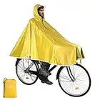 Anyoo Mantella da Bicicletta Impermeabile Portatile Leggera Poncho da Pioggia Bici Bicicletta Compatta Riutilizzabile Unisex per Backpacking Campeggio Aria Aperta, Giallo, Taglia unica