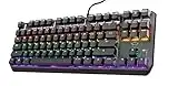 Trust Gaming GXT 834 Callaz Tastiera Meccanica TKL Compatta, Layout Italiano QWERTY, Switch Meccanici Outemu, Illuminazione Onda Arcobaleno, USB Tastiera Gaming per PC, Laptop, Portatile - Nero