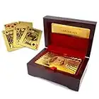 Luxurious 24K Gold Plated Playing Cards with Case - Make Your Magic Tricks More Luxurious & Creative for Family & Friends