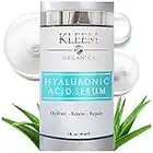 Pure Hyaluronic Acid Serum for Face with Vitamin C, Vitamin E & Green Tea, Plant-Powered Anti-Aging Hydrating Serum, Best Face Serum for Firming, Repairing, Moisturizing, Plumping Fine Lines, 1 fl oz