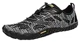 SAGUARO Scarpe Barefoot Minimaliste Uomo Donna Scarpe Multisport per Corsa/Allenamento/Trekking/Trail Running/Palestra/Camminata Scogli Sabbia Acqua - Morbido Comode e Leggere, Nero, 40 EU