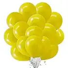 12 Inch Latex Balloon Metallic Pearl Yellow Colour Pack of 25 For Valentine Day Decorations Wedding Anniversary Baby Shower Birthday Supplies Romantic Party Balloons.