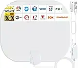 2023 Neuf Version Antenne TV Intérieur,480KM Gamme Antenne Intérieure Amplificateur Intellectuel Signal,Convient aux 1080P 4K Chaînes Télévision Gratuites (White)