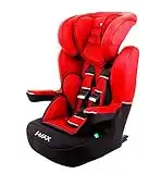 nania Siège Auto isofix IMAX Groupe 1/2/3 (9-36kg) avec Protection latérale et têtière réglable - Made in France Luxe Rouge