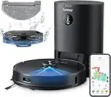 Laresar Robot Aspirapolvere Lavapavimenti con 3.5L Auto Svuotamento Stazione, Mappa Modificabile, Navigazione Lidar, 3 In 1 Robot per Peli Animali Domestici, Controllo WiFi/APP/Alexa-L6 Pro