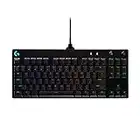 Logitech G PRO Mechanical Gaming Keyboard, Ultra Portable Tenkeyless Design, Detachable Micro USB Cable, 16.8 Million Color LIGHTSYNC RGB Backlit Keys