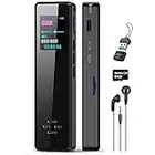 LIMENAMICS 64GB Smart Digital Voice Recorder with Playback - Audio Voice Recorder for Lectures Meetings, Recording Device Dictaphone Sound Tape Recorder with Card Reader, usb2.0 micro a