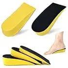 Height Increase Insoles Heel Lift Elevator Elastic Shock Absorption Shoe Insoles Invisible Heel Raise Breathable Honeycomb Heel Cushion Pads Heel Insole Shoe Lift Inserts for Men Women