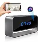 TZZH Hidden Camera Clock, Full HD 1080P WiFi Spy Camera Wireless Remote Camera Clock with Night Vision and Motion Detection Alert, Nanny Cam Surveillance for Home Office Security