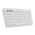 Logitech K380 Teclado Inalámbrico Multi-Dispositivo para Windows/Apple iOS/Android/Chrome, Bluetooth, Diseño Compacto, PC/Mac/Portátil/Smartphone/Tablet/Apple TV, Disposición QWERTY Español - Blanco