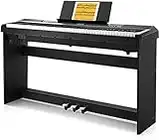 Donner Professionale Pianoforte Digitale 88 Tasti Pesati con Supporto per Pianoforte e Pedale, Full Weighted Piano Elettroniche Fullsize per Principianti, DEP-20S