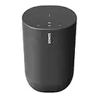 Sonos Move - The durable, battery-powered Smart Speaker for Outdoor and Indoor Listening, Black, with Alexa built-in (includes charging base)