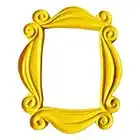 Handmade Friends Peephole Frame - As seen on Monica’s Door on Friends TV Show (Yellow)