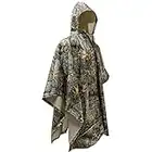 LOOGU Rain Poncho, Waterproof Camouflage Rain Coat Outdoor Camo Shelter Ground Sheet