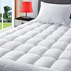 TEXARTIST - Funda para colchón, sobrecolchón fresco, de 400 hilos de algodón, funda de colchón acolchada y ajustable para colchones de 20,3 a 53,3 cm
