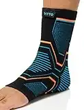 VITTO Ankle Brace Support for Sprained Ankle, Arthritis, Joint Pain, Strains, Ankle Injury, Recovery, Rehab, Sports, Basketball - Multi Zone Compression Sleeve (Sleeve, Small)