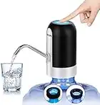 DLOPK Dispenser di Acqua, 5 Gallon USB Ricarica Automatica Pompa per Acqua Portatile elettrica, Rimovibile, Adatta all'Uso in Acqua imbottigliata.Nero