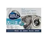 CARE + PROTECT 3en1 Lave-linge et Lave-vaisselle , Anti Calcaire, Hygiénisant et Dégraissant, Universel, en Poudre, 12 sachets