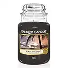 Yankee Candle Candela profumata in giara grande | Noce di cocco nera | Durata Fino a 150 Ore | regalo perfetto per le donn