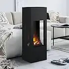 muenkel design Prism Fire Poêle cheminée électrique Opti-MYST Chaleur: Noir - avec Chauffage