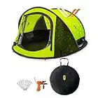 Z Camping Tent, Zenph 2-3 Persons Family Pop Up Tent, 3 Seconds Automatic Opening Waterproof Sun Shelter, Automatic Instant Tents for Outdoor Hiking, Fishing, Beach