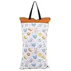 La bolsa de pañales lavable reutilizable seca mojada impermeable del bebé Bolsa de Pañales Reutilizable Bolsa con Cremallera Impermeable para mamá Lavable Mojado Bolsa seca de gran capacidad