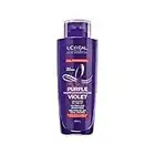 L'Oreal Paris Color Radiance Purple Shampoo, Shampoo For Bleached & Blonde Hair, Neutralizes Brassiness with Purple Pigments & UV Filter, 200 ml