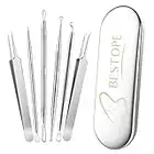 BESTOPE Blackhead Remover Comedone Pimple Removal Extractors Tweezers Spot Popper Removal Tool 6 PCS