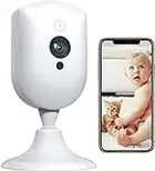 Ebitcam Baby Monitor with Camera and Audio, 1080P HD Pet Camera with Sound/Motion Detect, Plug-in Indoor Security Camera with Night Vision, 2 Way Audio Nanny IP Cam for Home Surveillance-Alexa