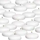 Royal Imports 10 Hour Floating Candles, 3” White Unscented Dripless Wax Discs, for Cylinder Vases, Centerpieces at Wedding, Party, Pool, Holiday (12 Set)