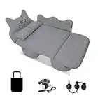 Ergocar Matelas Pneumatique de Voiture Chat Chanceux Gonflable de Siège Arrière Lit Voiture Multifonctionnel Pliant Siège Air d'auto Lit pour Camping Piscine Plage Voyages (Gris)