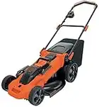 BLACK+DECKER Tondeuse 48 cm Sans Fil, Tondeuse à Gazon Electrique 36V avec 2 Batterie 36V 2 Ah, 7 hauteurs réglables de 38 à 100 mm, Fonction Mulching, CLMA4820L2-QW, Orange