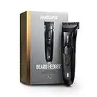 MANSCAPED® The Beard Hedger™ Premium Precision Beard Trimmer, 20 Length Adjustable Blade Wheel, Stainless Steel T-Blade for Precision Facial Hair Trimming, Cordless Waterproof Wet/Dry Clipper
