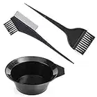 3Pcs Hair Colouring Tools, Gezimetie Hair Dyeing Tool Set, Brush Double-sided Coloring Comb and Bowl Set Kit DIY Salon (3PCS)