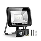 Eslas LED Floodlight Security Light with Motion Sensor,Outdoor Spotlight 10W 1000 LM PIR Light,IP65 Waterproof for Garage,Garden,Car Park, Construction Site, 6500K Cold White