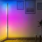 Aney Well Led Corner Floor Lamp, Dimmable LED Standing Lamp with Remote Control, RGB Mood Colour Lighting Modern Atmosphere Floor Lamps for Living Room, Bed Room, Home Decoration, Right Angle Bottom