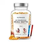 Peau Nette | Zinc Gluconate Bio-Actif + Huile de Chia et Coriandre Brevetée | Cible Imperfections et Acné | Complément Alimentaire Antioxydant | Vegan Made in France | 60 gélules | Nutri&Co