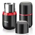 COOL KNIGHT Herb Grinder [large capacity/fast/Electric ]-Spice Herb Coffee Grinder with Pollen Catcher/- 7.5" (Black)