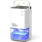 Dehumidifier for Home Damp, EasyAcc 1200ml Electric Dehumidifier with Ultra Quiet & Auto Shut off 7 Colorful LED Portable Mini Dehumidifier for Wardrobe Bathroom Closet RV Bedroom Garage