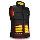 Gilet Riscaldato per Donna/Uomo, AGUG Giubbotto Riscaldante Elettrico 3 Livelli Di Temperatura Lavabile Giacca Riscaldabile per Inverno Caccia Moto Lavoro All'aperto Campeggio(No Batteria) Uomo-M