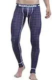 ARCITON Hombre Pantalones Largos Calzoncillos Cómoda y Suave Ropa Interior Térmica Hombre Leggins S(Cintura: 66cm-73cm) 5005CKU Cuadros