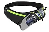 AiRunTech Upgraded No Bounce Hydration Belt Can be Cut to Size Design Strap for Any Hips for Men Women Running Belt with Water Bottle Holder with Large Pocket Fits Most Smartphones(Green)