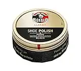 Búfalo Classic - Shoe Polish, Betún para Zapatos, Cuidado del Calzado, Crema Color Negro que Protege y da Brillo, Óptimo para Pieles Lisas y Rústicas- Lata de 75ml