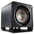 Polk Audio HTS 12 Powered Subwoofer with Power Port Technology | 12” Woofer, up to 400W Amp | For the Ultimate Home Theater Experience | Modern Sub that Fits in any Setting | Washed Black Walnut