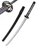 Katana Schwert scharf echt zum Training Metall Stahl 1045 Samurai 100% handgefertigt Nur für Erwachsene - 18 Jahre erforderlich 5KN5-420