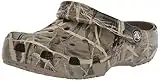 Crocs Kids' Classic Realtree Clog | Camo Shoes | Slip On Water Shoes, Khaki, J4 US Big Kid