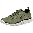 Skechers Track Scloric, Basket Homme, Vert, 44 EU