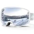 RIOROO Ski Goggles Snowboard Goggles for Men Women Adults Youth,Over Glasses OTG/UV Protection/Anti-fog/Wide Vision